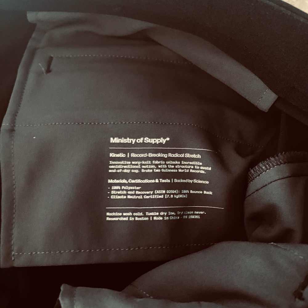 Ministry of Supply Black Pants - Picture 2 of 6